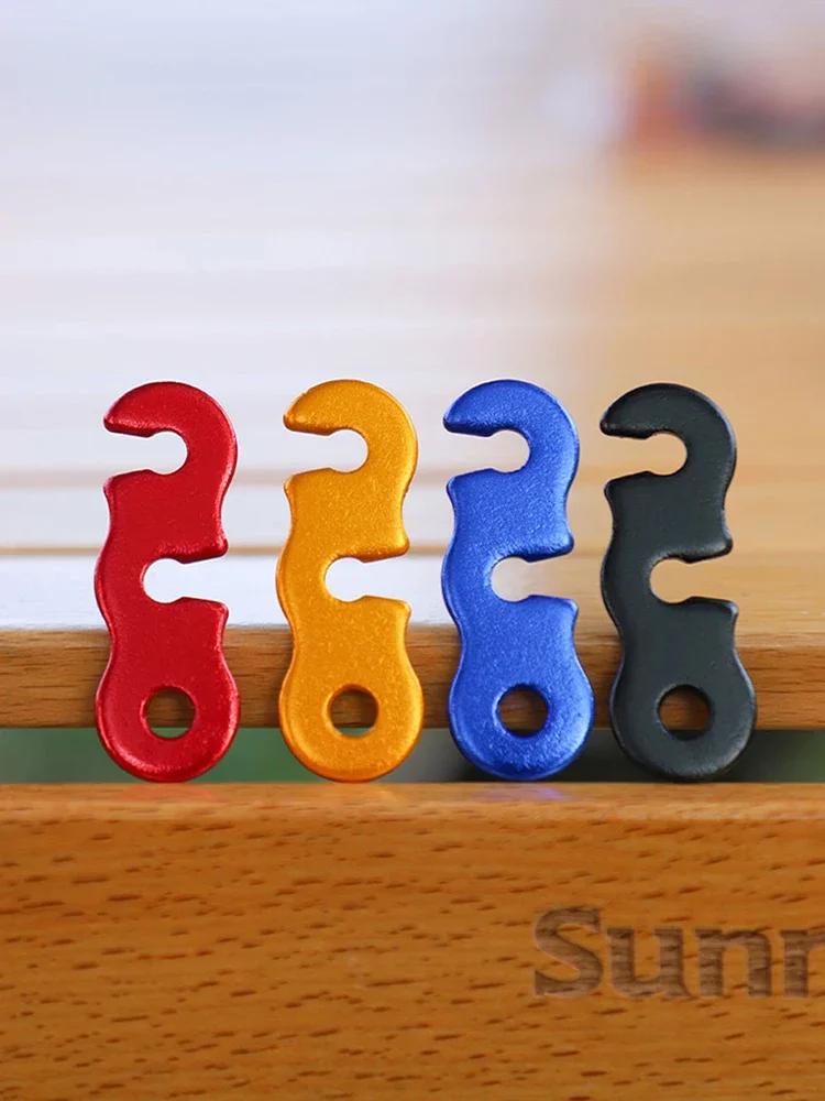 1/5/10pcs Adjustable Tent Rope Buckle Aluminum S-type Wind Cord Buckle Sturdy Rope Buckle for Outdoor Camping Tents Accessories