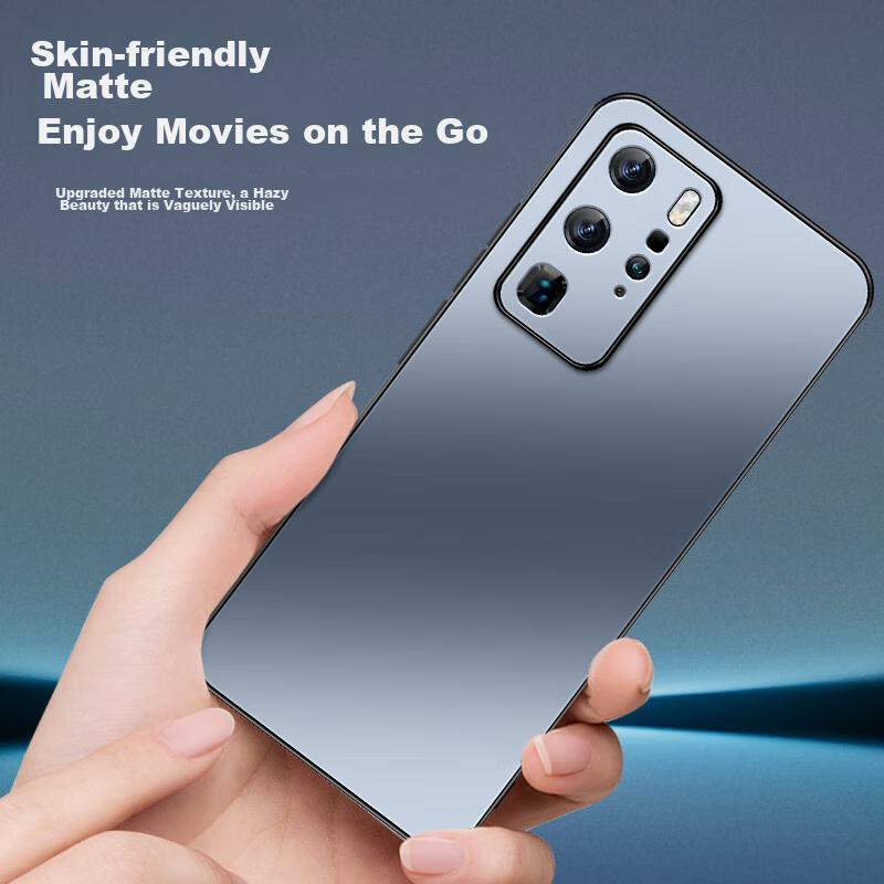 Huawei P40 Pro Phone Case, P40 Pro Protective Cover, AG Frosted Lens Full Protection Shockproof Soft Case, HUAWEI Simple Stylen, Outer, Sapphire Blue