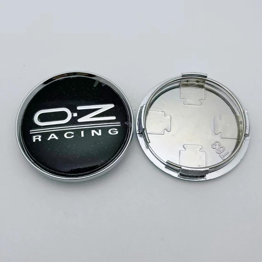 4pcs 63mm O.D OZ O.Z Racing Logo Emblem Car Wheel Center Caps 58mm I.D Hub Center Dust Cover Rim Hubcap Car Accessories for M592