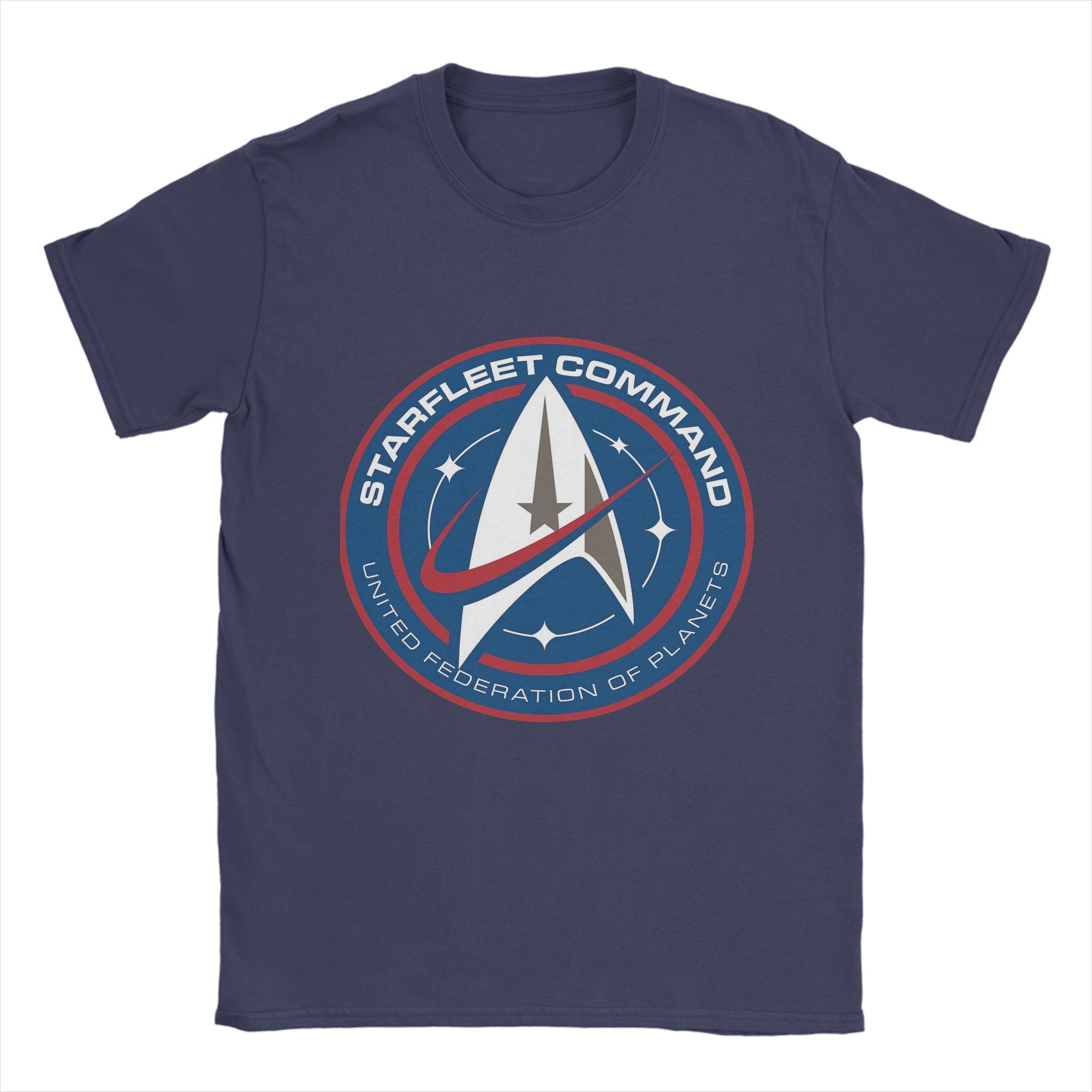 

S-Stars T-Treks Discovery Starfleet Мужские футболки Новинка Футболки Короткий рукав Круглый вырез Футболка 100% хлопок Новое поступление Одежда 4XL