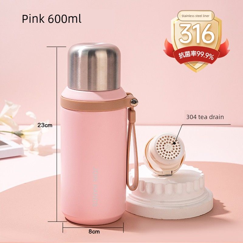 French Fadzomo Large-Capacity Thermos Cup 316 High-Looking Double Drinking Cup for Men and Women, Outdoor Sports Portable Water Bottle