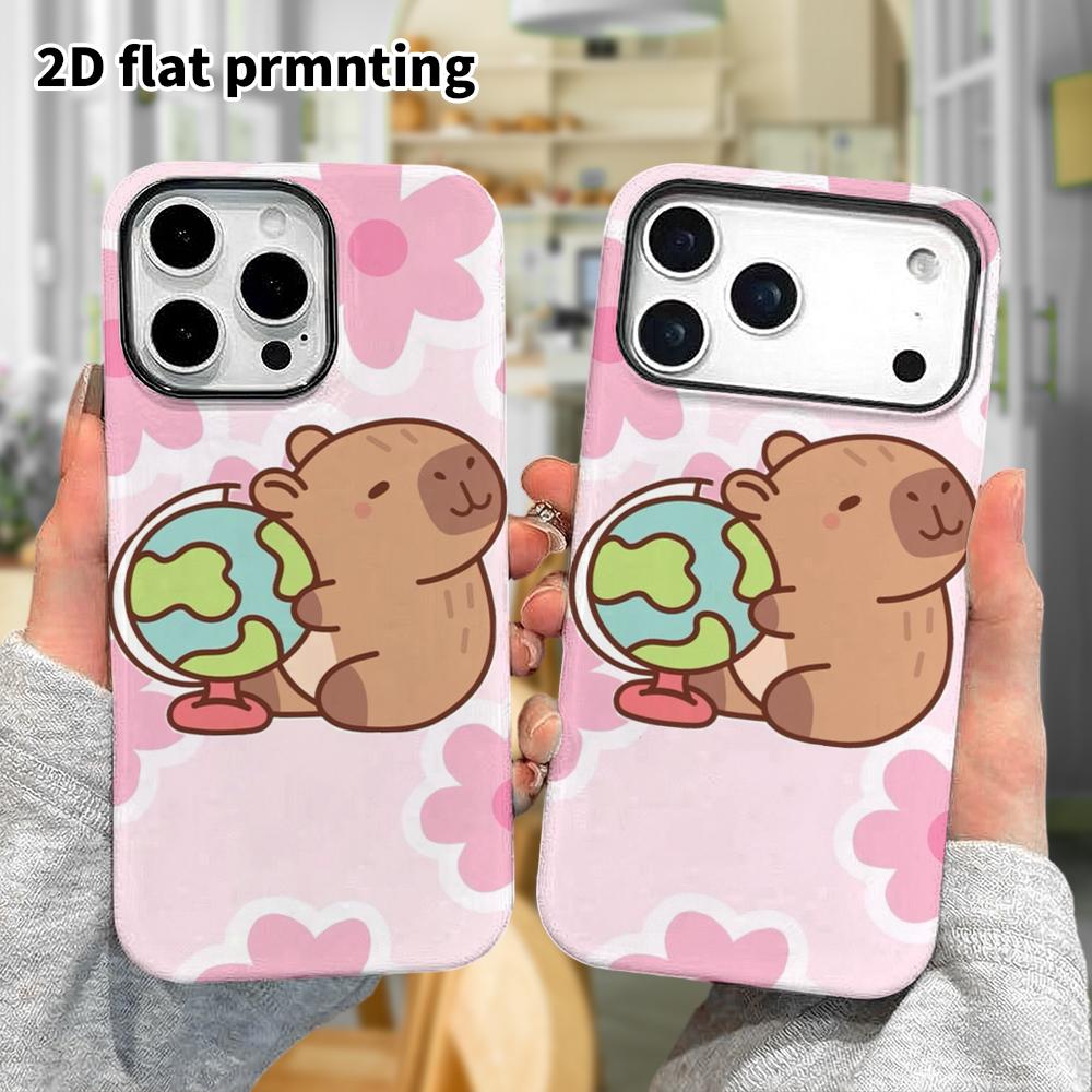 Phone Case: 2D Flat Design Suitable for iPhone 18 17 16 15 14 13 Pro Film Protective Case, Couple Style, Tilted Head Smile, Christmas and Halloween Gi