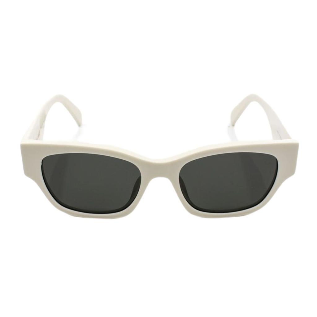 Celine Monochrome Irregular Shape Sunglasses Women sunglasses White CL40197U-25A