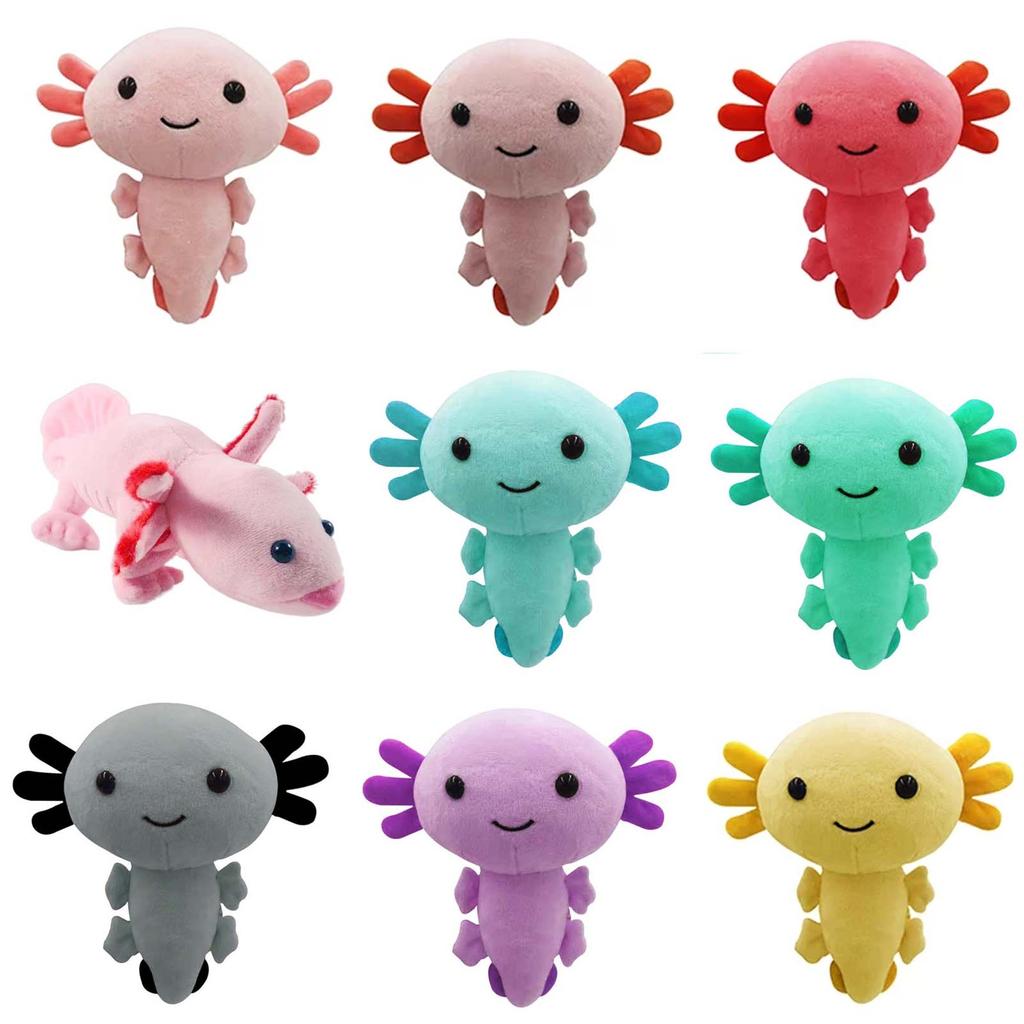 Peluche Axolotl Kawaii di Alta Qualità 20cm Squishmallowing Axolotl Peluche Bambola Giocattoli per Bambini Decorazione Stanza Regalo per Bambini