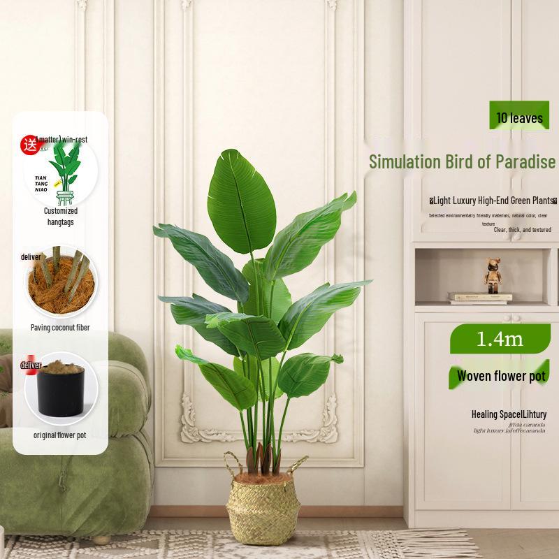 Luxurious Indoor Bionic Bird of Paradise Faux Plant