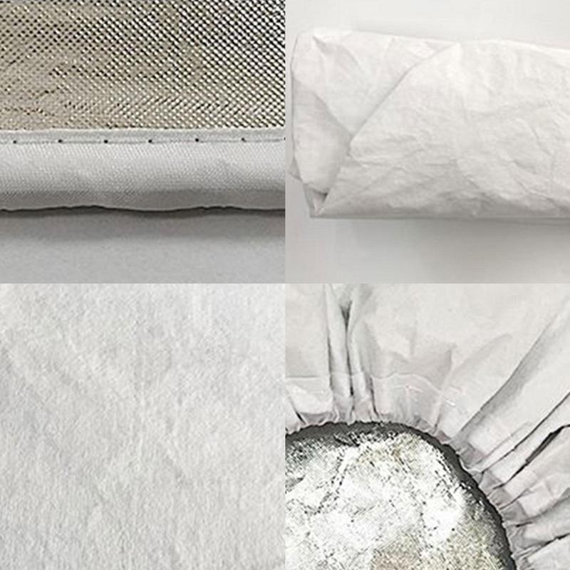 Car Steering Wheel Sun Shade Silver Coated Cloth Steering Wheel Sun Block Heat Protection Sunshade Auto Interior Accessories