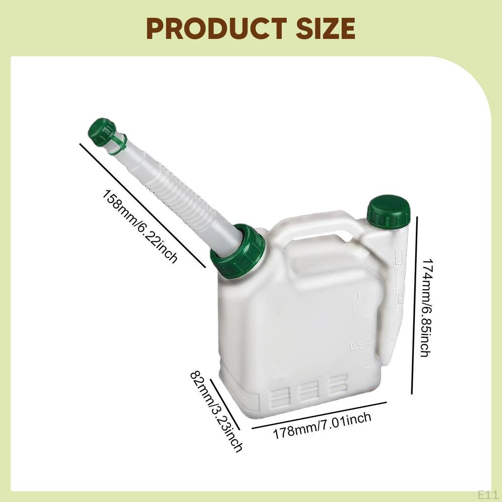 Oil Mixing Bottle Contrast Pot 2 Stroke Engine Measuring Combination Fuels Petrol Container for