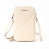 Baellerry Women's Cell Phone Bag Japanese and Korean Style Vertical Double Layer Single Shoulder Bag Fashion Zipper Crossbody Bag
