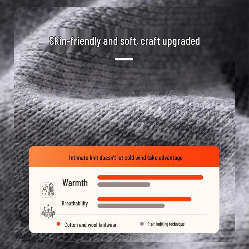 PLAYBOY Men's Warm Color-Block Wool Blend Scarf