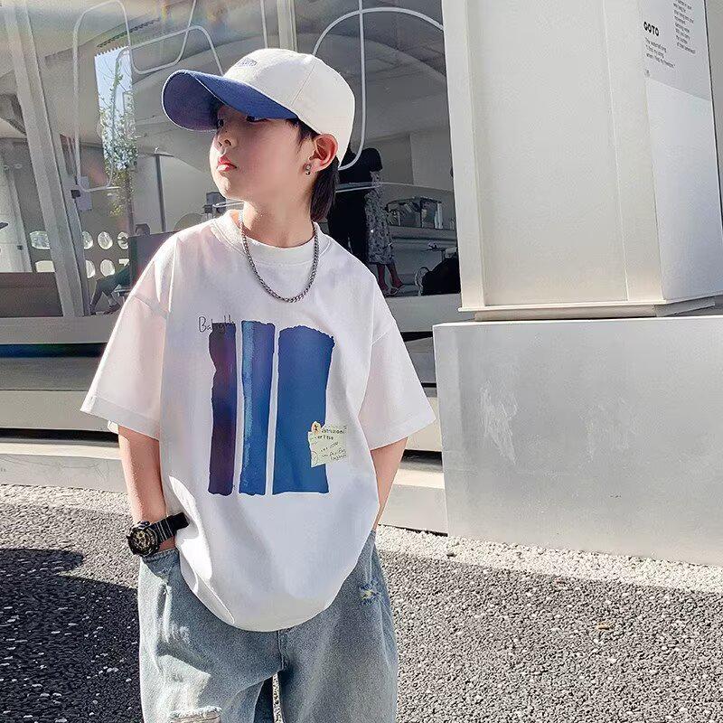 

Trendy Summer Boys Short-Sleeve T-Shirt for Kids 150 cm білий