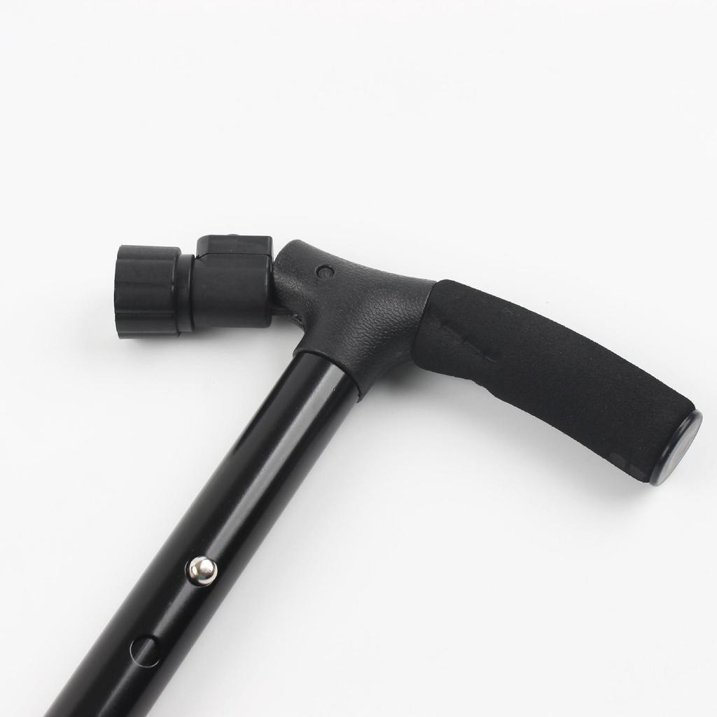 Multifunctional Folding Double-Handle Aluminum Crutch for Outdoor Hiking and Elderly Assistance