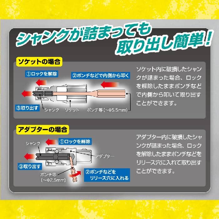 TOP Heavy-Duty Replacement Socket for Electric Drills, 36mm, 40V Compatible, ESK-36TS, Tsubame-Sanjo, Made in Japan