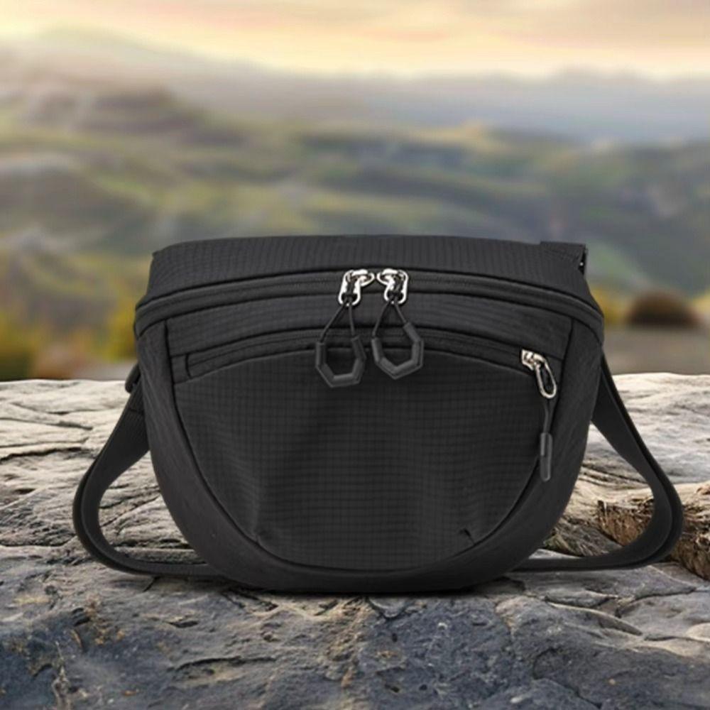 Sports Nylon Shoulder Bag Solid Color Mobile Phone Pack Quick-dry Casual Crossbody Bag  Daily