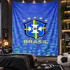 Wandbehang Wandteppich Brasilien Nationalmannschaft Druckstoff für Wohnzimmer Schlafzimmer Heimdekoration