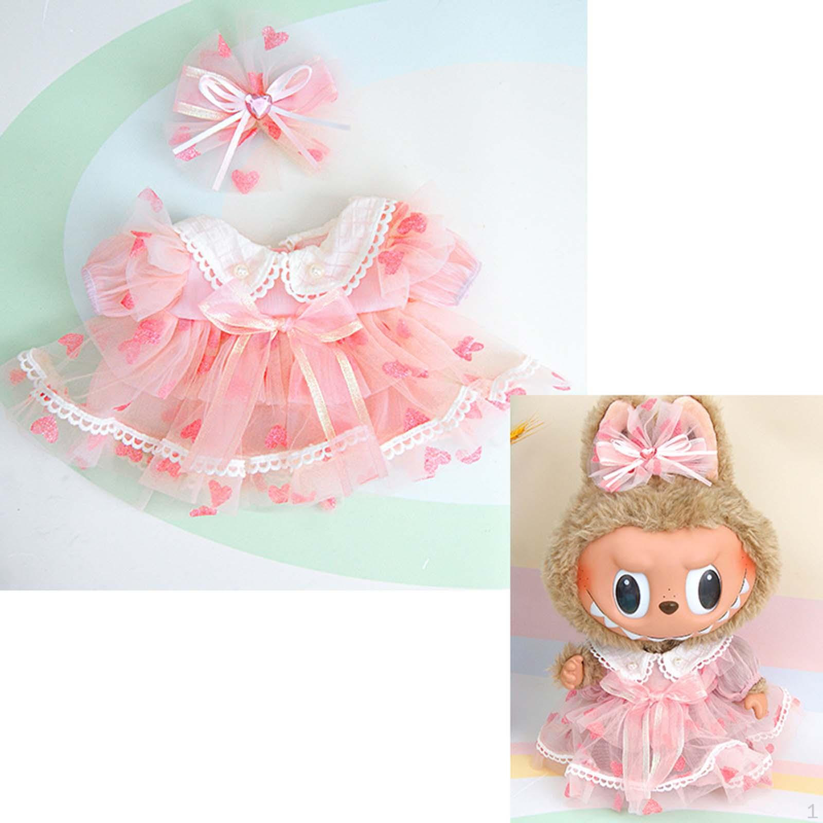 

38 см плюшевая кукла, одежда, аксессуары с героями мультфильмов, модные наряды, костюмы, реквизит для фотосессии pink gauze skirt