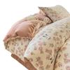 Class A maternal and infant grade, jacquard aerobic colored cotton, skin-friendly, comfortable, simple and literary 4pcs set on the bed