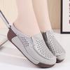 Ladies Platform Loafers Casual Elegant Black Cow Leather Women White Thick Sole Shake Shoe