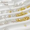18K Gold-Filled Cross-Cut Round Spacer Beads for DIY Jewelry Necklace and Bracelet Making.