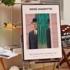 Scandinavian minimalist Rene Magritte surrealist Self-adhesive Art Poster Whitepaper Sticker DIY Room Bar Cafe Wall Decor