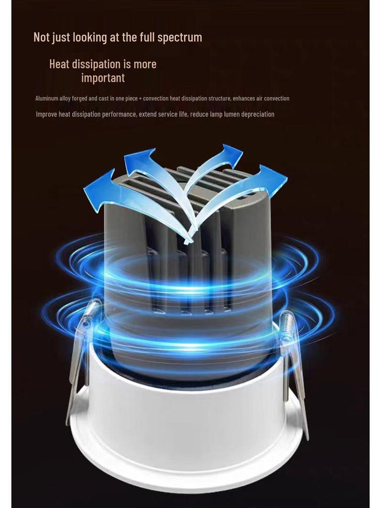 Full Spectrum Smart Anti-Glare Recessed LED Spotlight for Home & Living Spaces