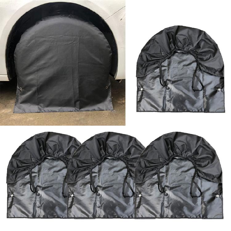 Black Tyre Gard Wheel Cover Fits Tire Diameter 27 to 32inch Oxford Cloth
