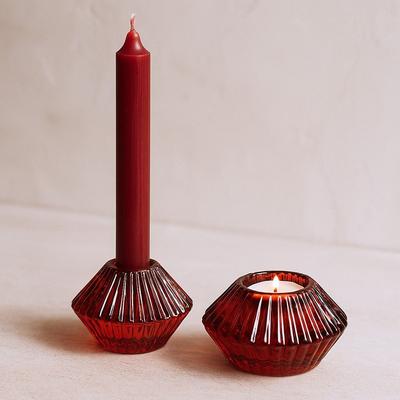 Candle And Tealight Holder 2 Pack Vampire Red