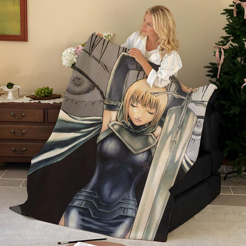 Anime C-Claymore Throw Flannel Blanket, Soft Warm, Durable & Washable Cute Cool