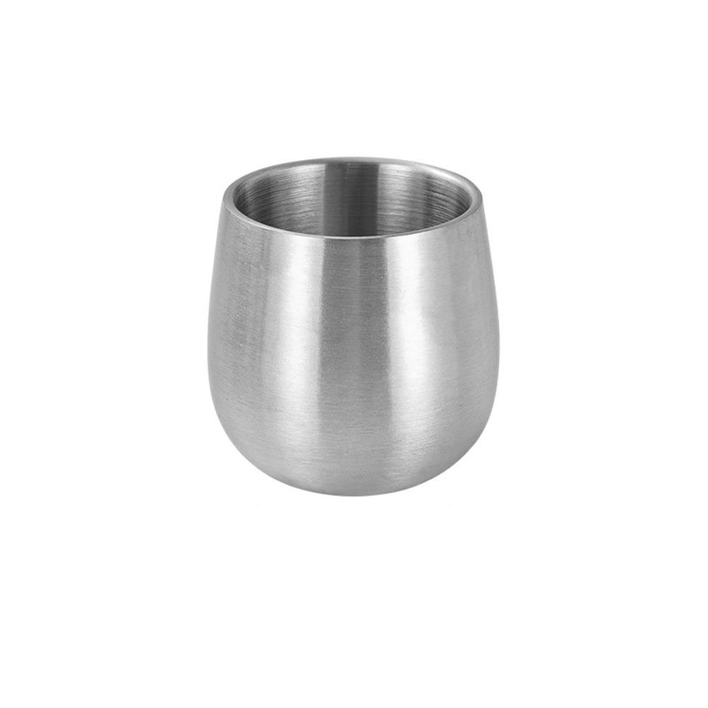 

Reusable Double-layer Beer Cup Multifunctional Heat Insulation Coffee Mug Travel 140ml срібний