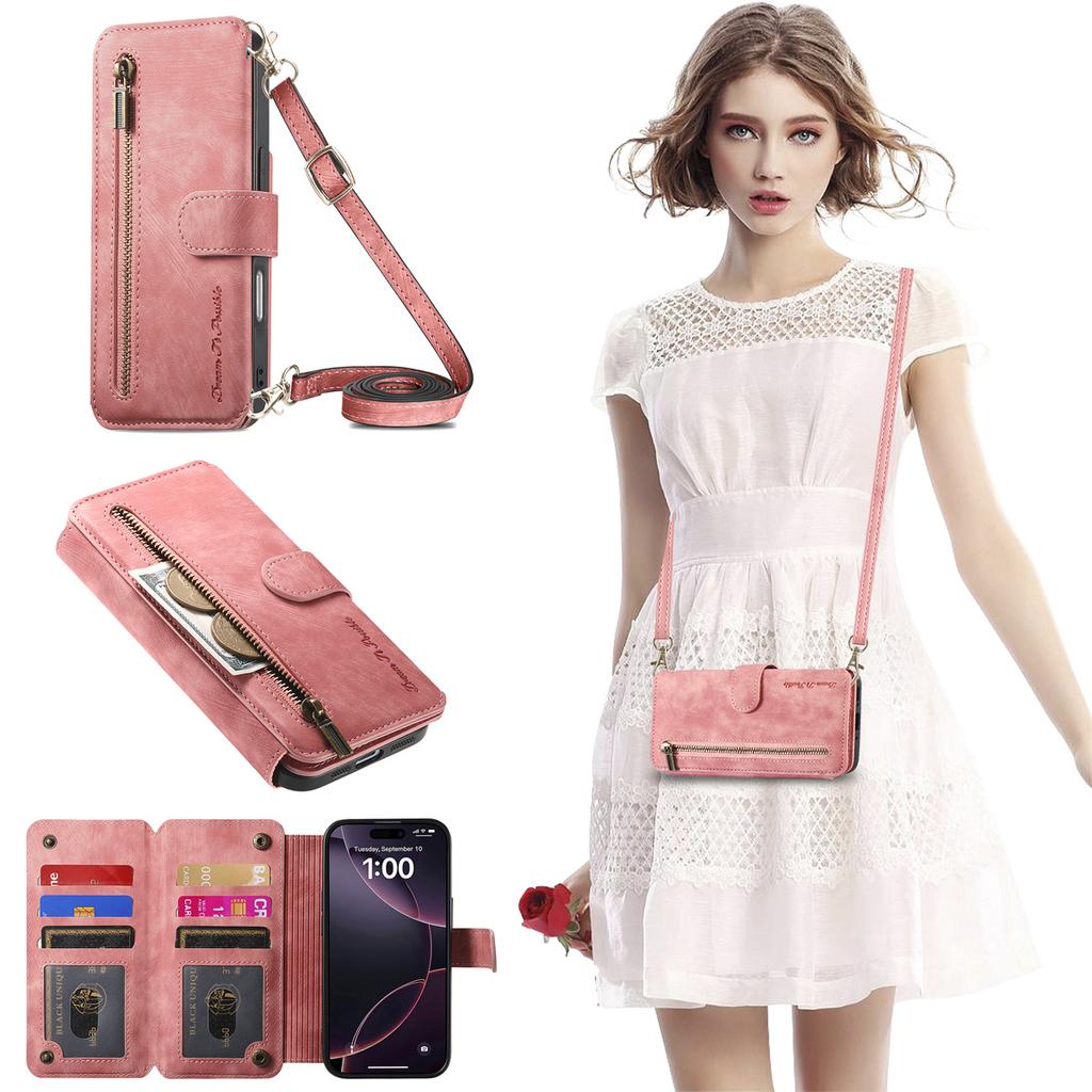 4-in-1 Wallet Case for Motorola series.G Stylus/G Play/G Power/G85/G45/G34/G35/G55...(Protector, Card Holder, Crossbody Bag, Stand)