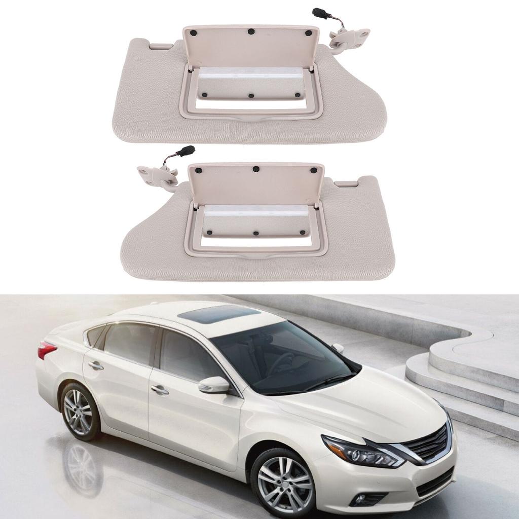 Sun Visor with Makeup Light Beige Stylish Look Enhanced Safety Sun Shielding Visor for Altima 2013 T