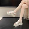 Fashion Aphixta Summer Cool Transparent Platform Shoes Women Sandals Height Increaming Buckle Thick Soled Beach Slides Plus Size 43