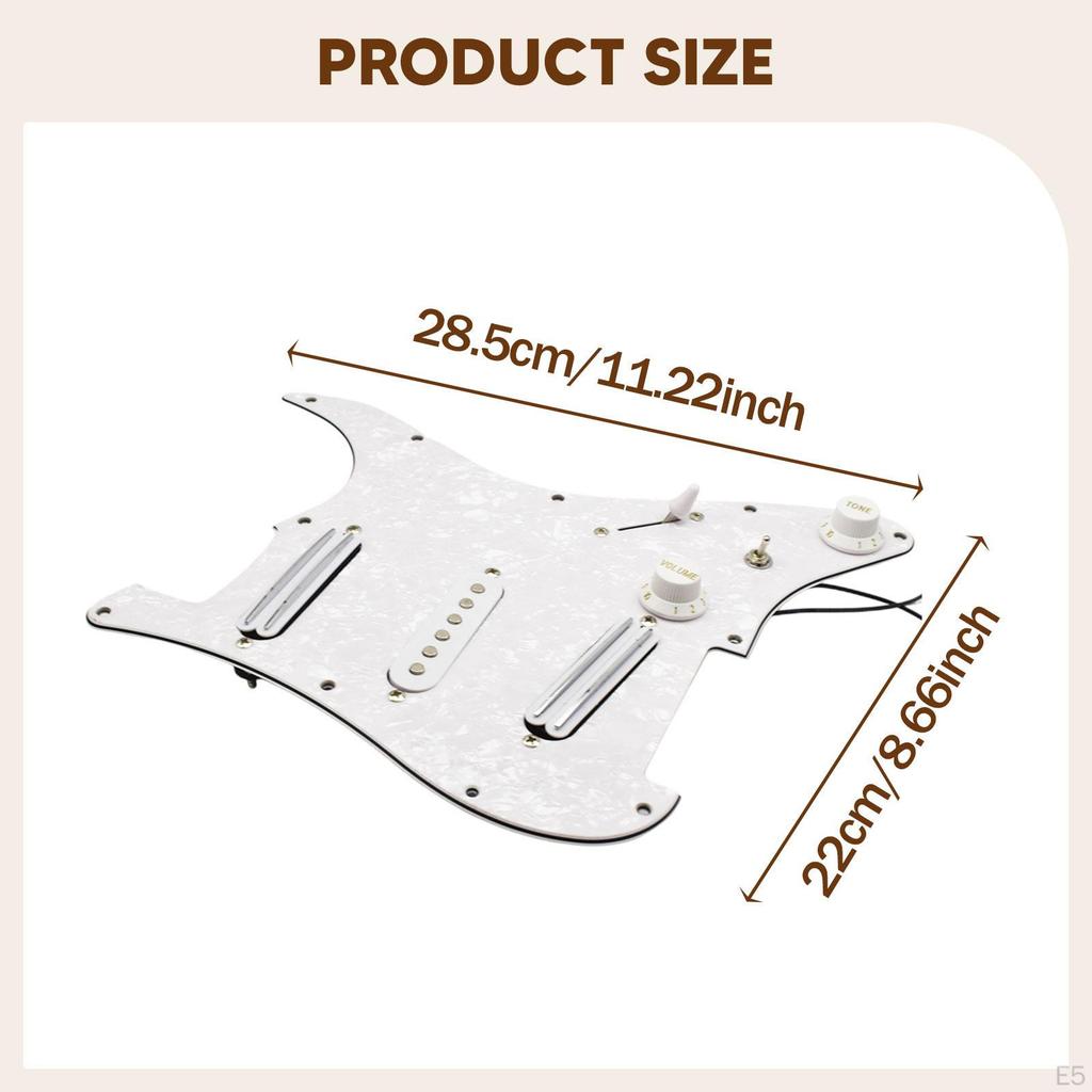 Pickguard Chitară Electrică Încărcat Precablat Rezistent la Uzură Piese Instrument Muzical Comutator Ceramic