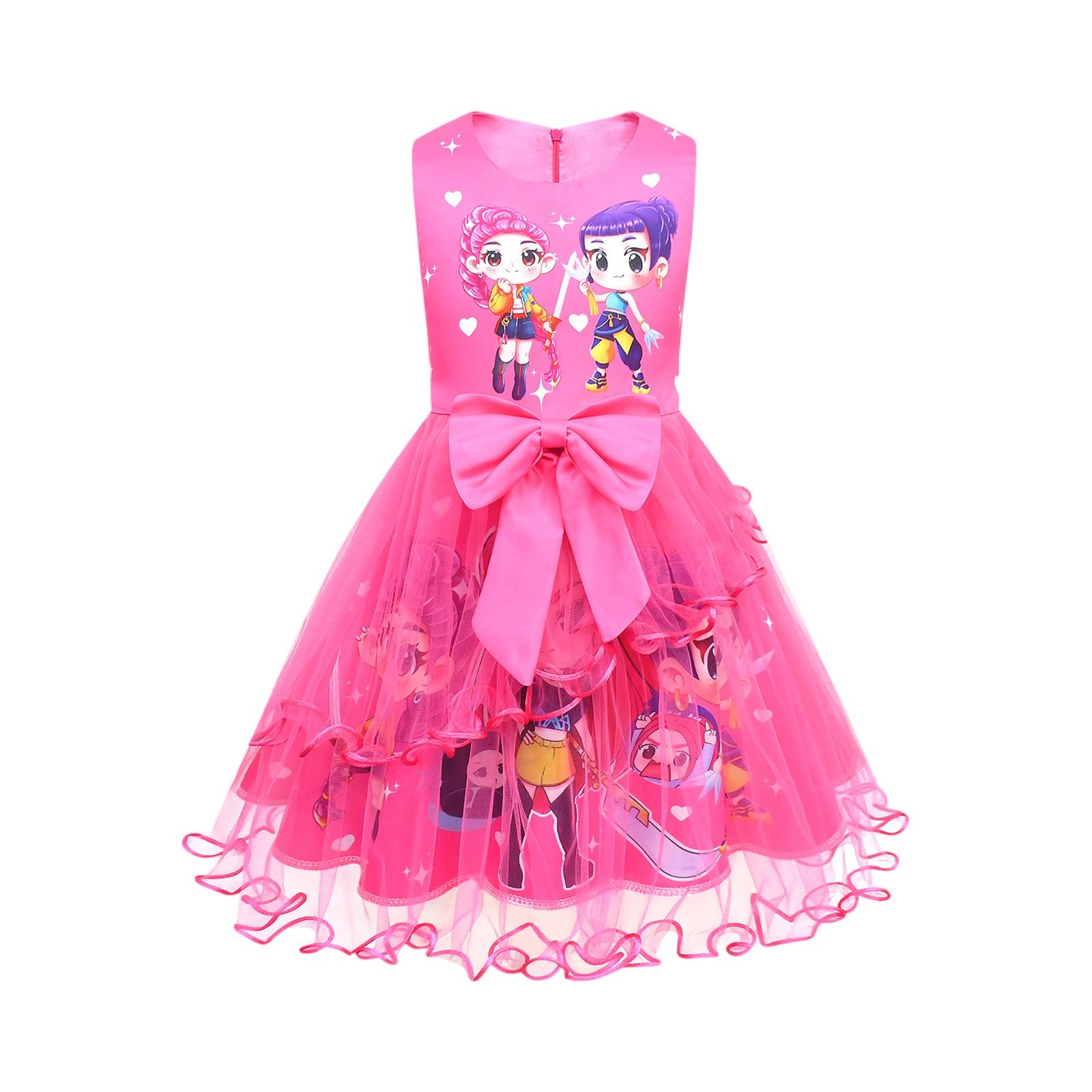 Girls  Tulle Bow Dress - Large Butterfly Mesh Gown 120