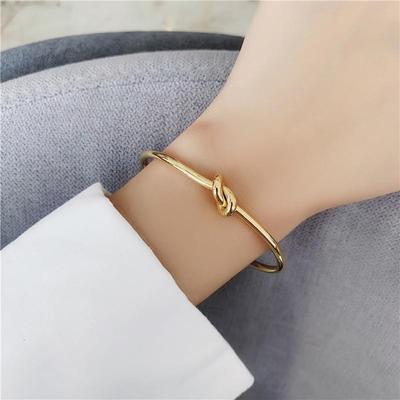 Bracciale Nodo in Acciaio Titanio Retrò Europeo per Uomo e Donna