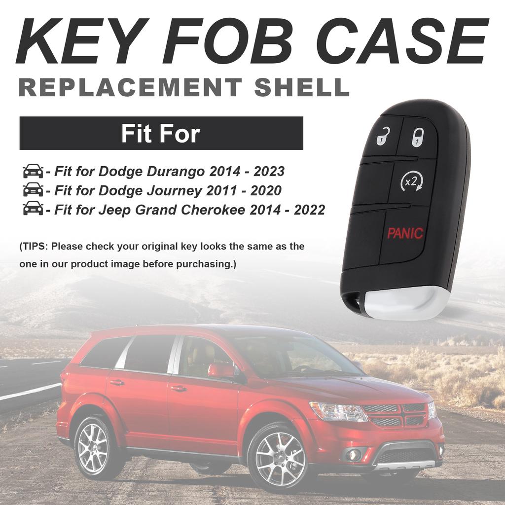 3 / 4 / 5 Buttons Remote Car Key Shell Wear-resistant Keyless Entry Key Fob Case Fit for Dodge / Chrysler