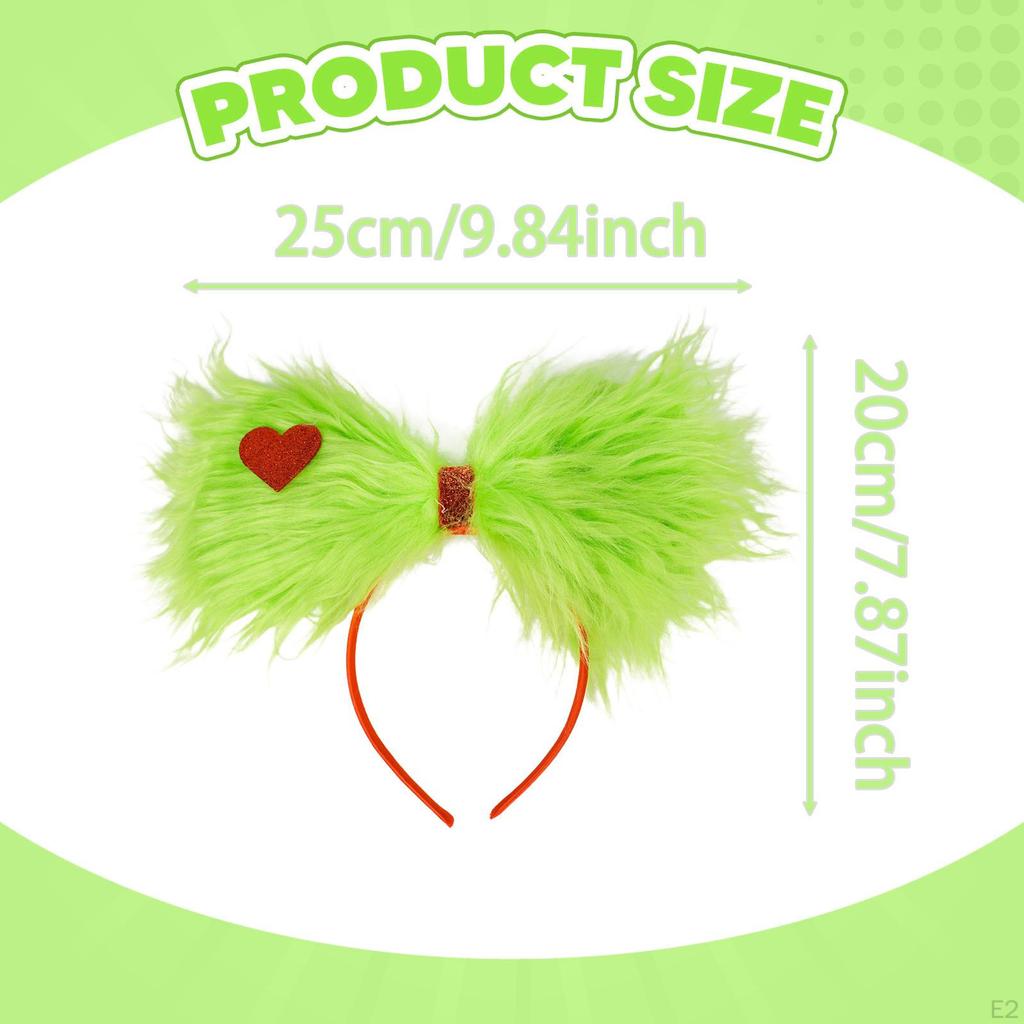 Christmas Green Monster Headband Cute Head Topper for Xmas Party Favors Festival