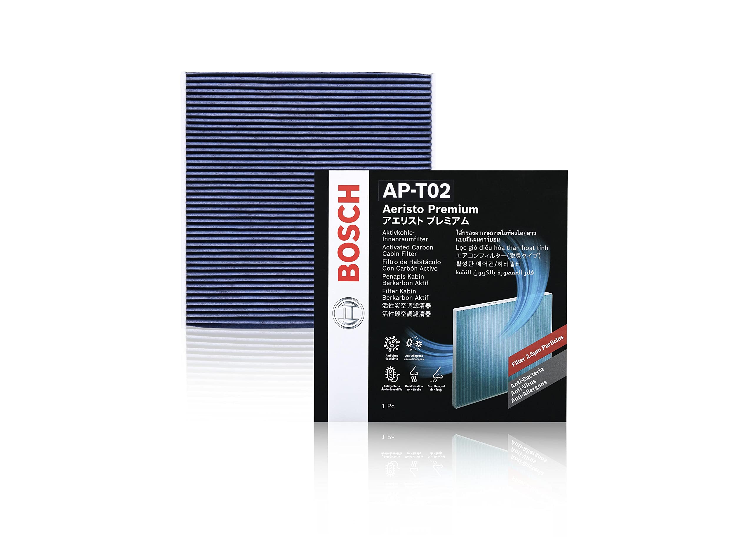 

BOSCH Aerist Premium Air Conditioner Filter for Toyota AP-T02 (Anti-Virus, Anti-Allergen Type)