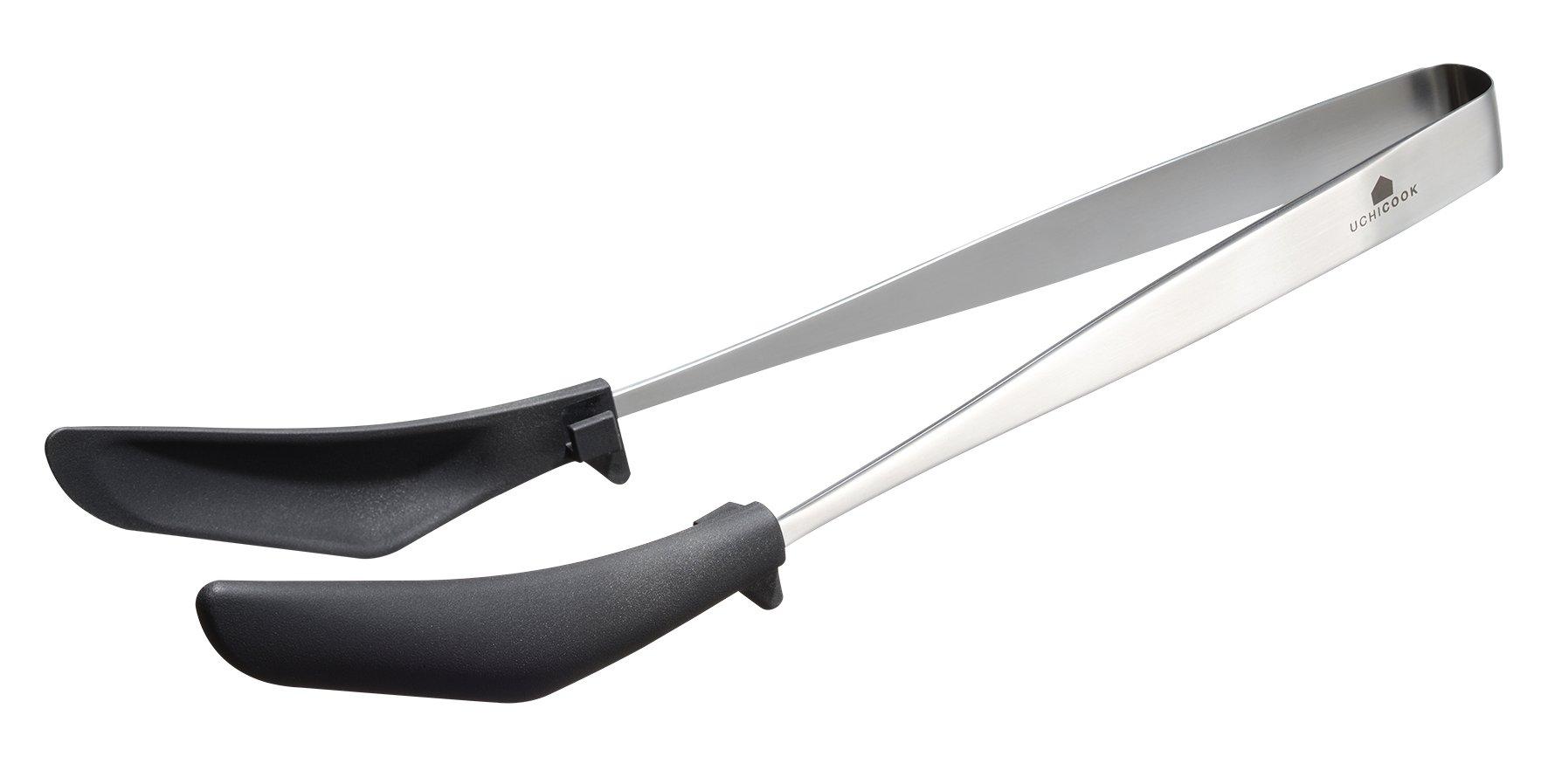 

Oaks Made in Japan Stir-fry Tongs, Stainless Steel, Black, UCS21BK, for delicate tasks that are difficult to reach with chopsticks