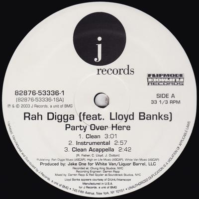 12inch Record RAH DIGGA, LLOYD BANKS - Party Over Here 82876533361 J Records, Flip 2003 US Rap & Hip-Hop/R&B Used