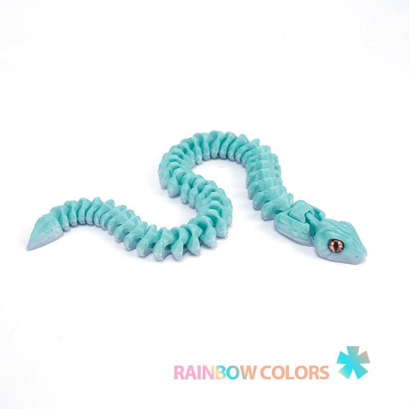 

30cm 3D Printed Mechanical Viper Toy Model Joint Movable Swing Simulation Snake Toy Children s Boy Gift Desktop Ornament