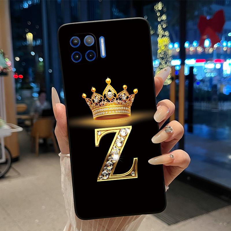 Initial Letter Couple Crown Phone Case For Motorola Moto G 5G Plus Bumper Silicone Black Case Protective Shockproof Soft Cover