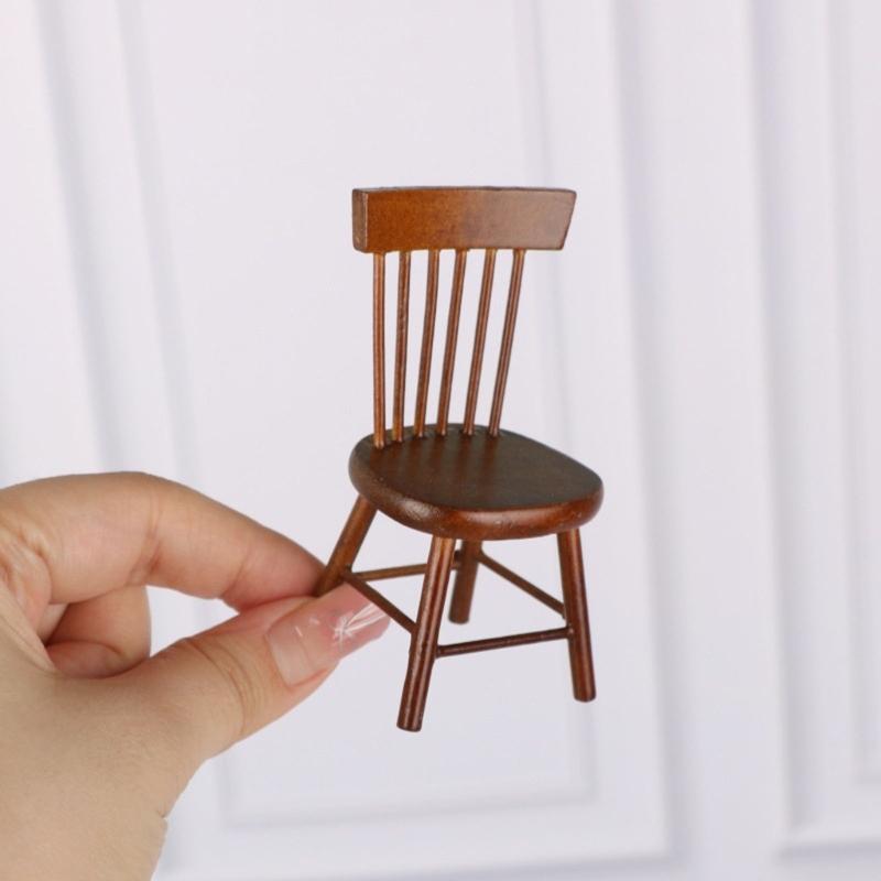 Kleiner Essenssitz für Puppenhäuser Figuren Flexible Holzfigur Möbel Langlebiges Design