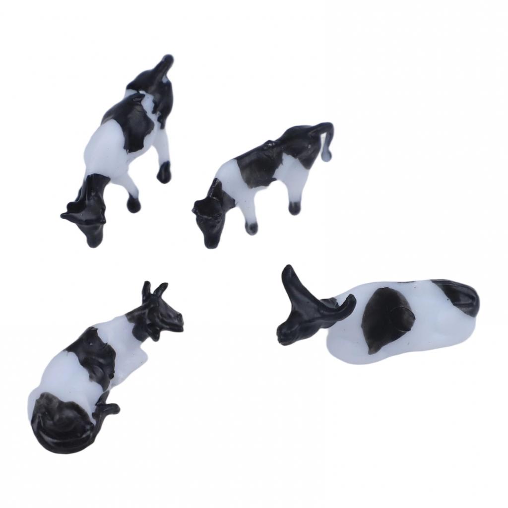 Model Railway Black & White Cow HO/OO Gauge 00 Cows High Quality