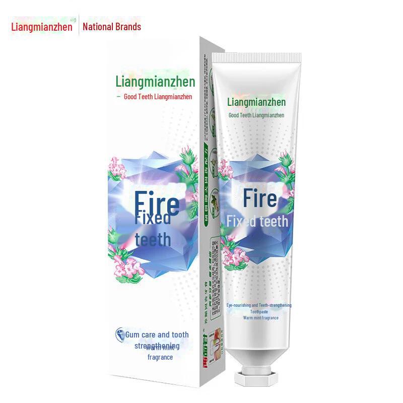 

Травяная зубная паста Liangmianzhen: Защищает десны, снимает кровоточивость, отеки и боль, удаляет желтые пятна, не содержит фтора, 105 г/200 г.