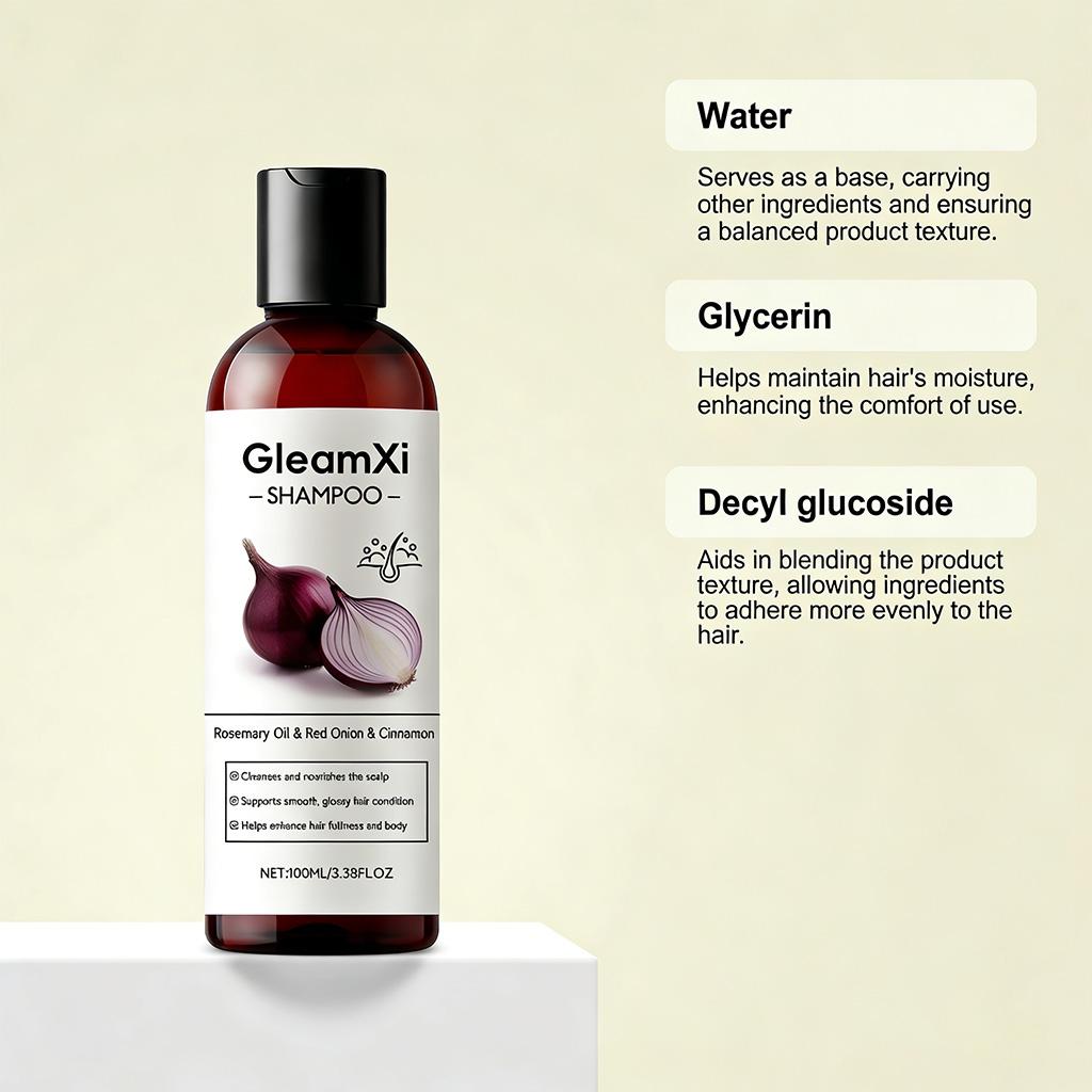 Red Onion Volumizing Shampoo for Frizz Control & Scalp Care, Gentle Cleansing for Smooth, Silky & Glossy Hair