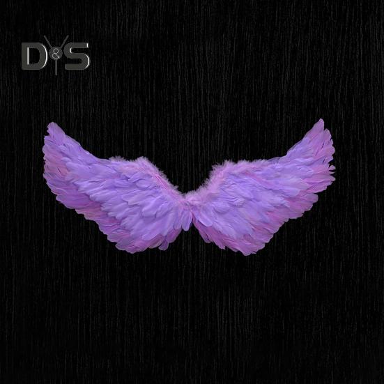 Kids Angel Wings Girls Princess Costume Adjustable Feather Fairy Wings Cosplay Stage Performance Prop for Halloween Parties