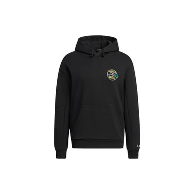 adidas Sweat à capuche Gfx avec motif abstrait et poche kangourou Sweat-shirt unisexe Noir HN2018