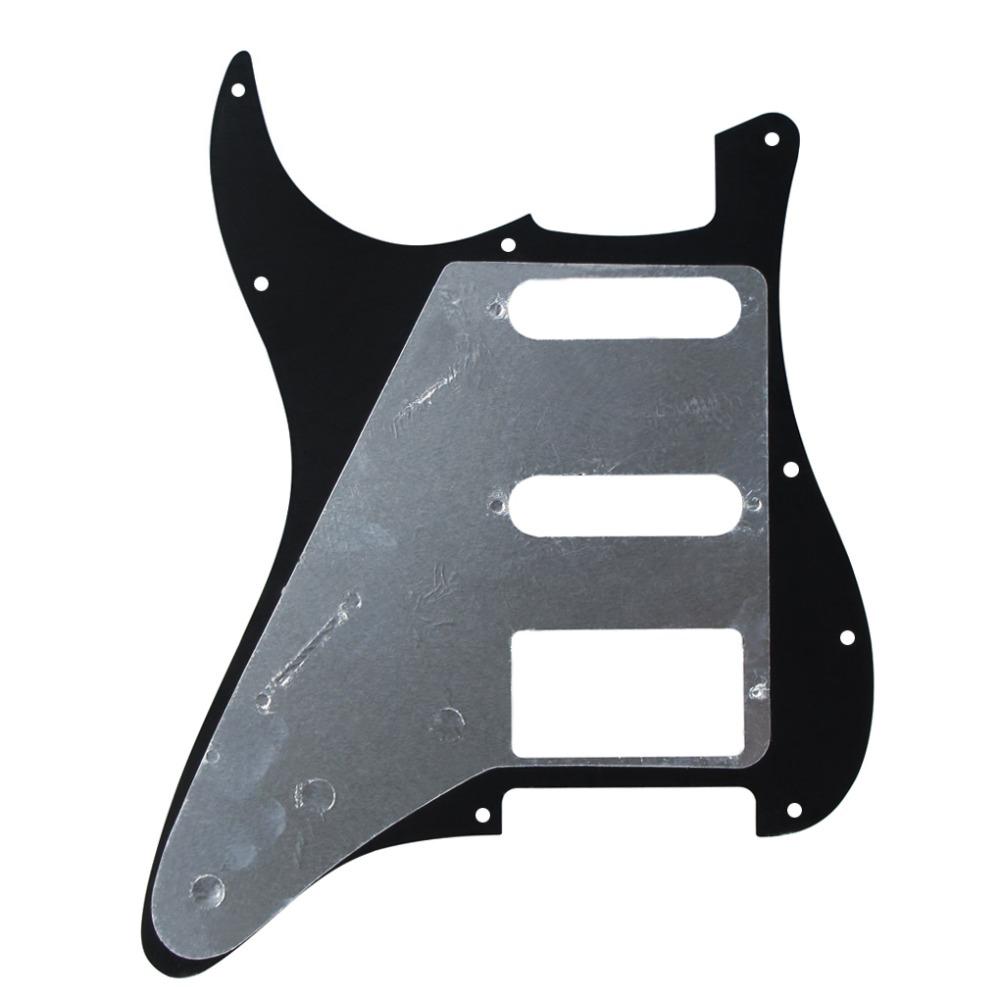 FLEOR 11 Holes HSS Electric Guitar Pickguard SSH Guard Scratch Plate & Screws fit ST Guitar Parts, 8 Colors Option