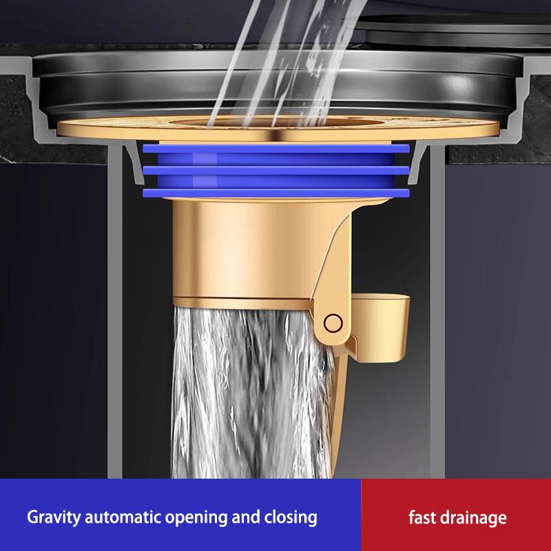 All-copper Floor Drain Deodorizer Bathroom Inner Core Sewer Pipe Anti-odor And Insect-proof Universal Floor Drain Core