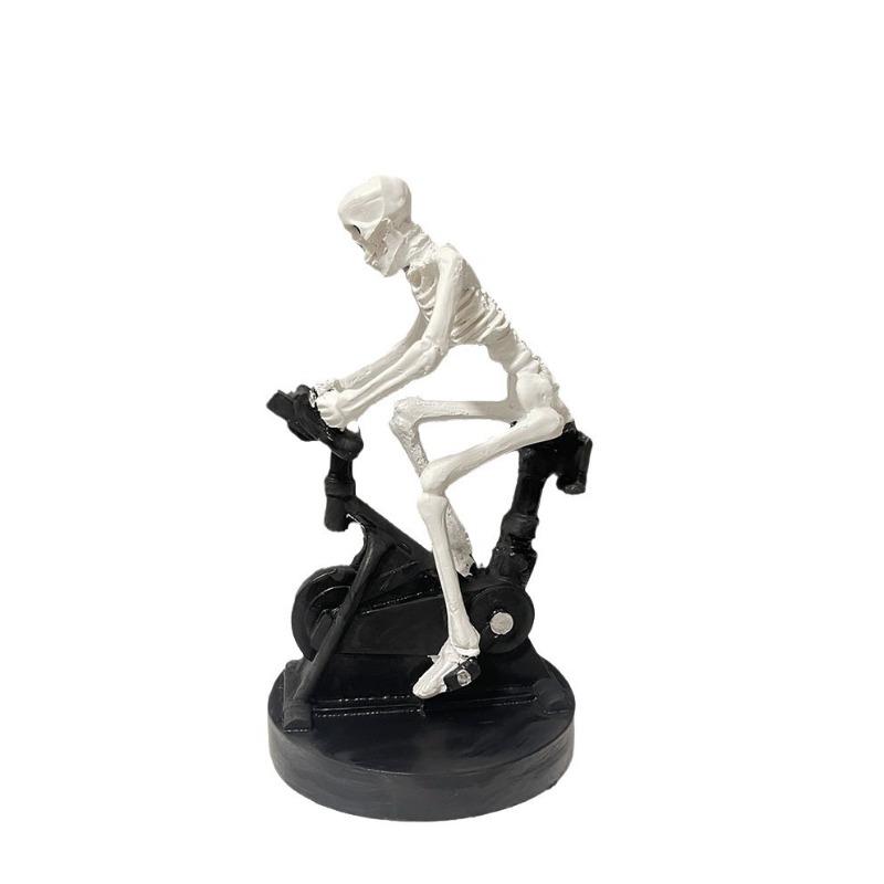 Funny Animatronic Skeleton - A Unique Fitness Sculpture Featuring A Moving Skeleton.